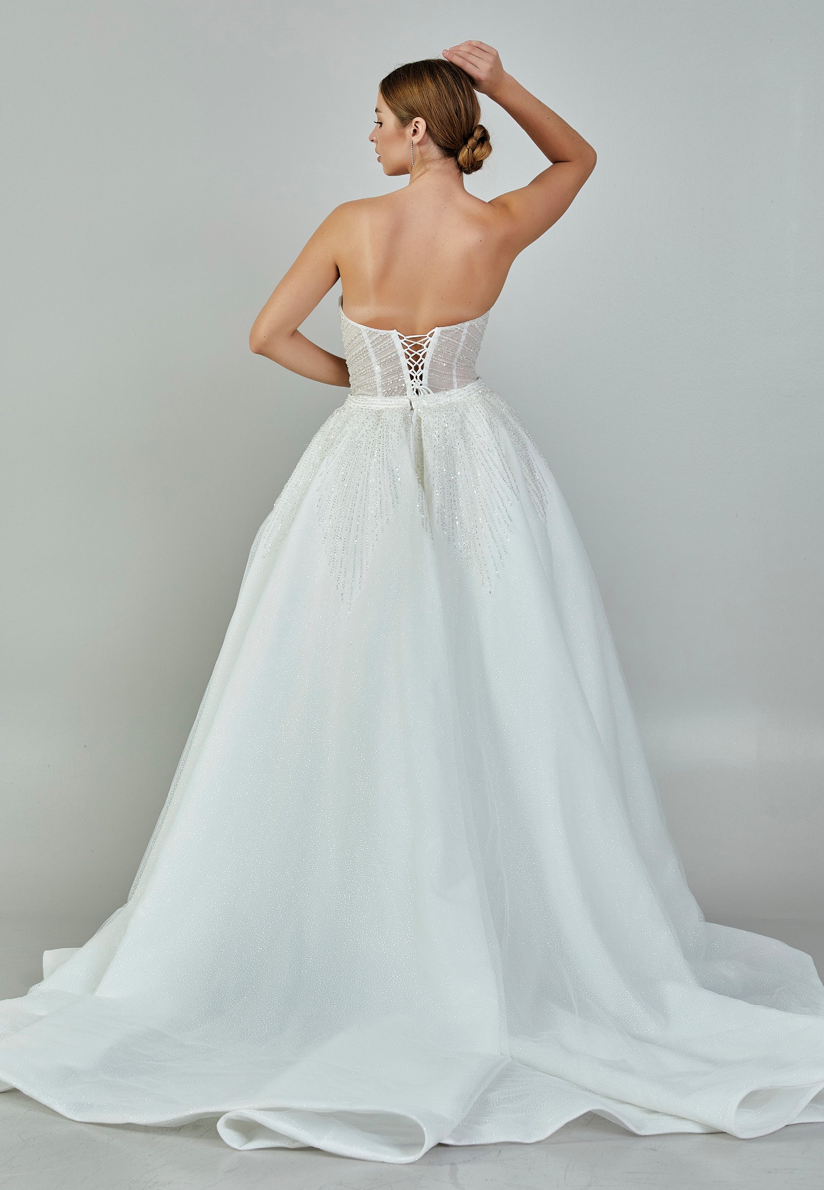 Strapless Maxi Sequin Regular Wedding Dress abb23047 - Wedding Dress - Istanbul Fashion Center