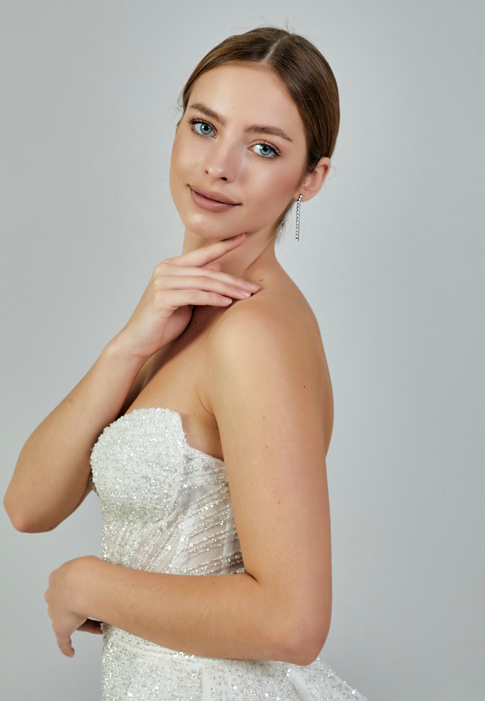 Strapless Maxi Sequin Regular Wedding Dress abb23047 - Wedding Dress - Istanbul Fashion Center