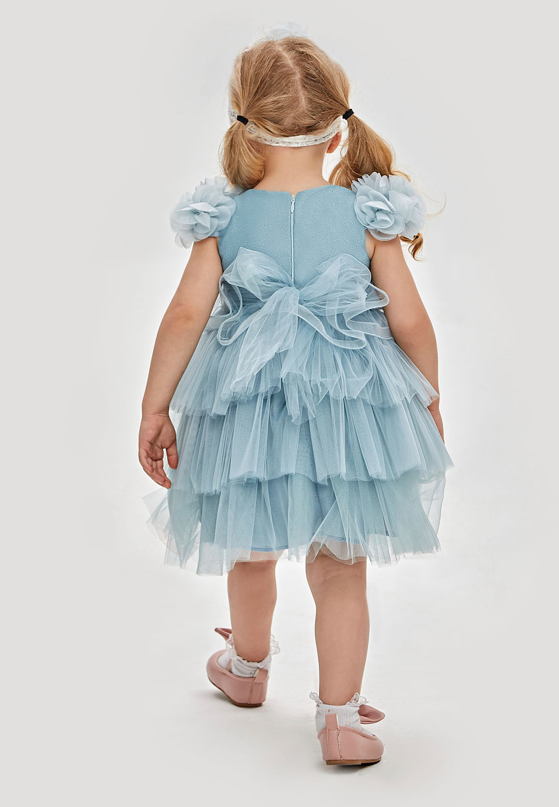 Baby Girl Sleeveless Tulle Floral A - Line 9 - 36 Months Special Occasion Dress pgr6028