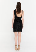 Sleeveless Mini Sequin Column Regular Cocktail Dress aln1805 - Cocktail Dress - Istanbul Fashion Center