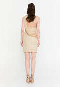 Sleeveless Mini Sequin Column Regular Cocktail Dress aln1805 - Cocktail Dress - Istanbul Fashion Center