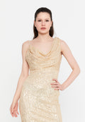 Sleeveless Mini Sequin Column Regular Cocktail Dress aln1805 - Cocktail Dress - Istanbul Fashion Center