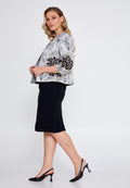 Mid-Length Viscose Patterned Plus Size Two-Piece Outfit gyl845 - Two-Piece Outfit - Istanbul Fashion Center
