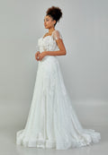 Short Sleeve Maxi Tulle Regular Wedding Dress asd908 - Wedding Dress - Istanbul Fashion Center