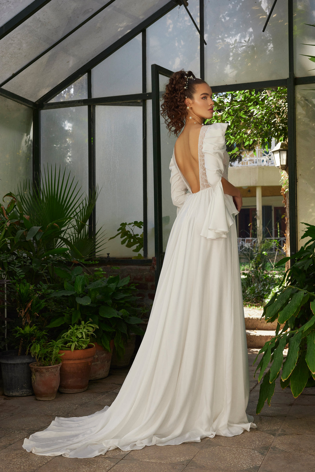 Long Sleeve Maxi Viscose Regular Wedding Dress asd3014