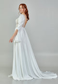 Long Sleeve Maxi Viscose Regular Wedding Dress asd3014 - Wedding Dress - Istanbul Fashion Center