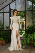 Long Sleeve Maxi Viscose Regular Wedding Dress asd3014 - Wedding Dress - Istanbul Fashion Center