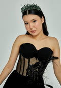 Crystal Bride Crown abas100-1 - Bridal Accessories - Istanbul Fashion Center