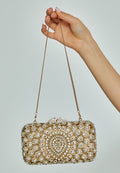 Women's Clutch Solid Color Crystal Stone Handbag abac029 - Bag - Istanbul Fashion Center