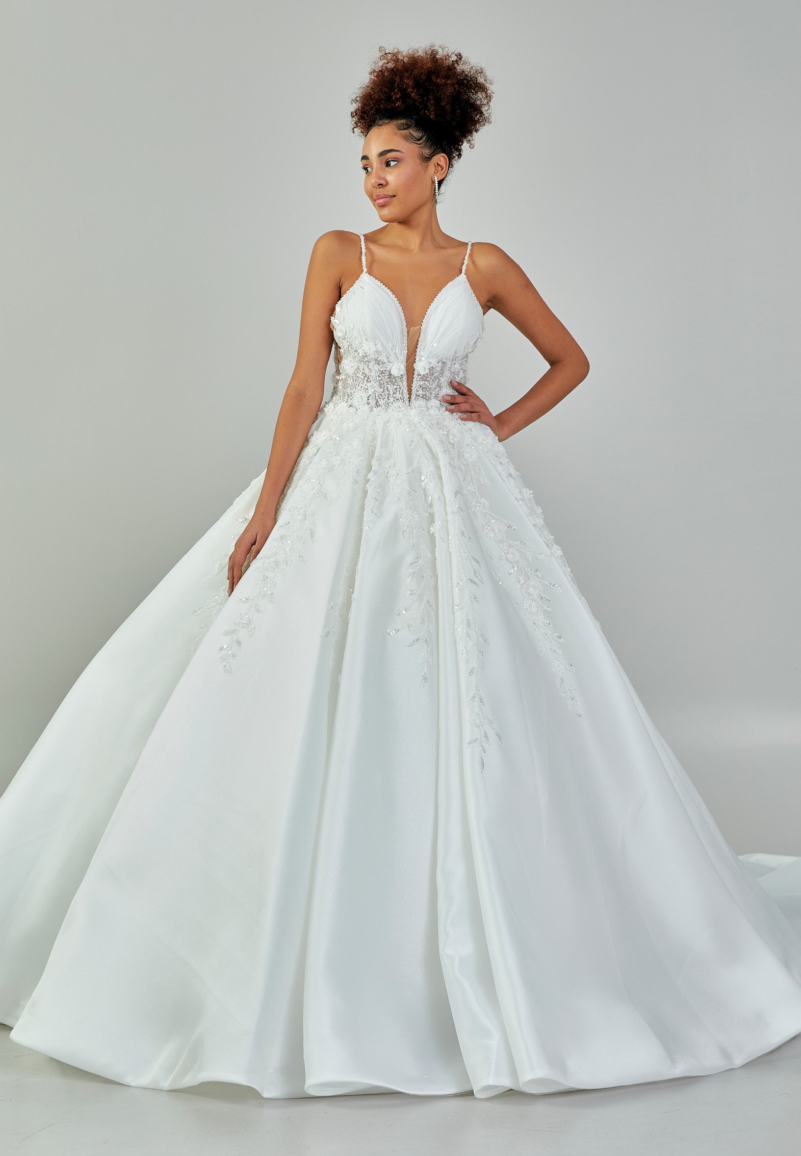 Sleeveless Maxi Tulle Regular Wedding Dress abb23065 - Wedding Dress - Istanbul Fashion Center