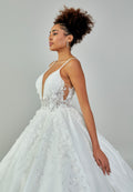 Sleeveless Maxi Tulle Regular Wedding Dress abb23065 - Wedding Dress - Istanbul Fashion Center