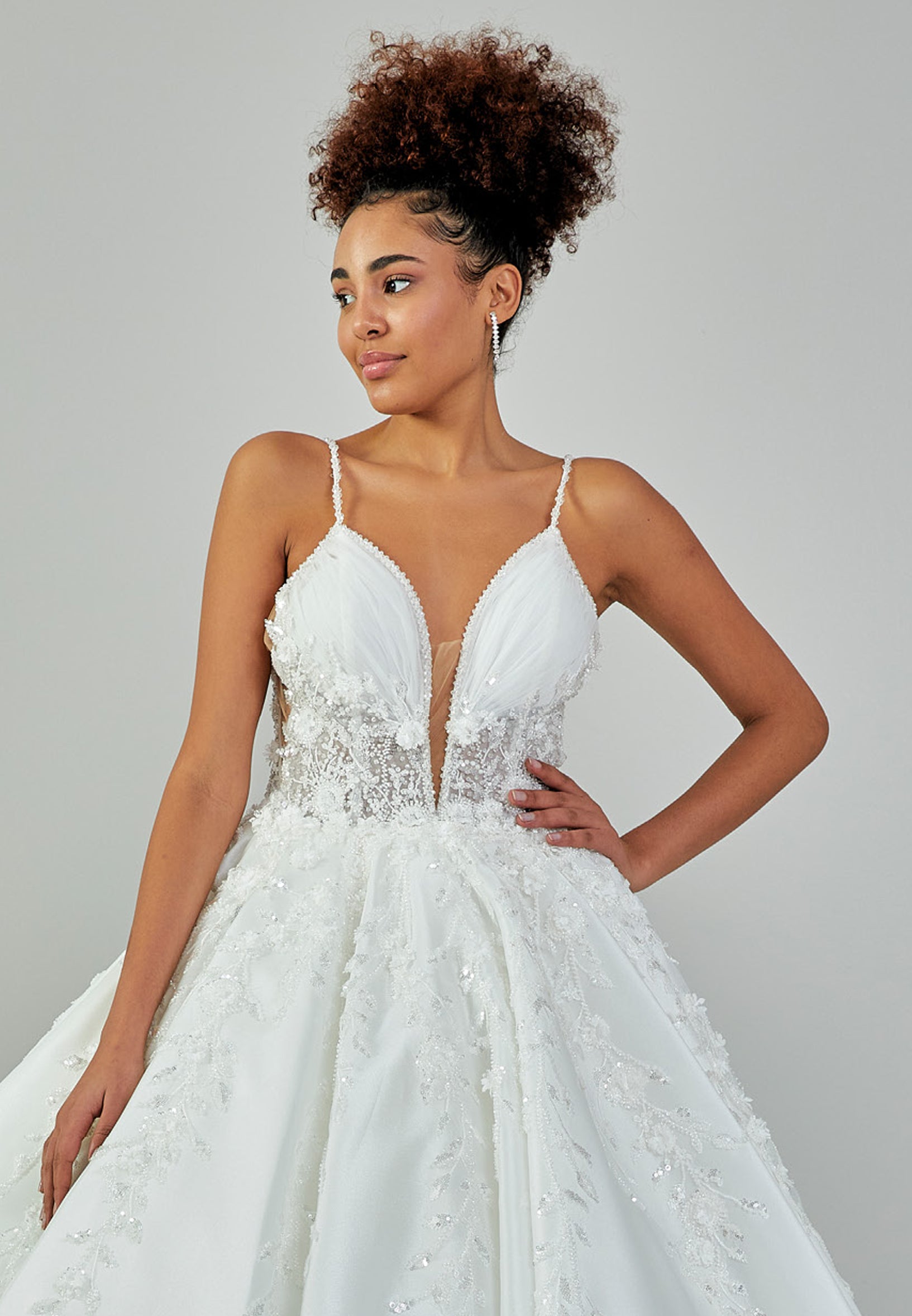 Sleeveless Maxi Tulle Regular Wedding Dress abb23065 - Wedding Dress - Istanbul Fashion Center