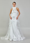 Sleeveless Maxi Satin Regular Wedding Dress sodmodel-3 - Wedding Dress - Istanbul Fashion Center