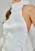 Sleeveless Maxi Satin Regular Wedding Dress sodmodel-3 - Wedding Dress - Istanbul Fashion Center