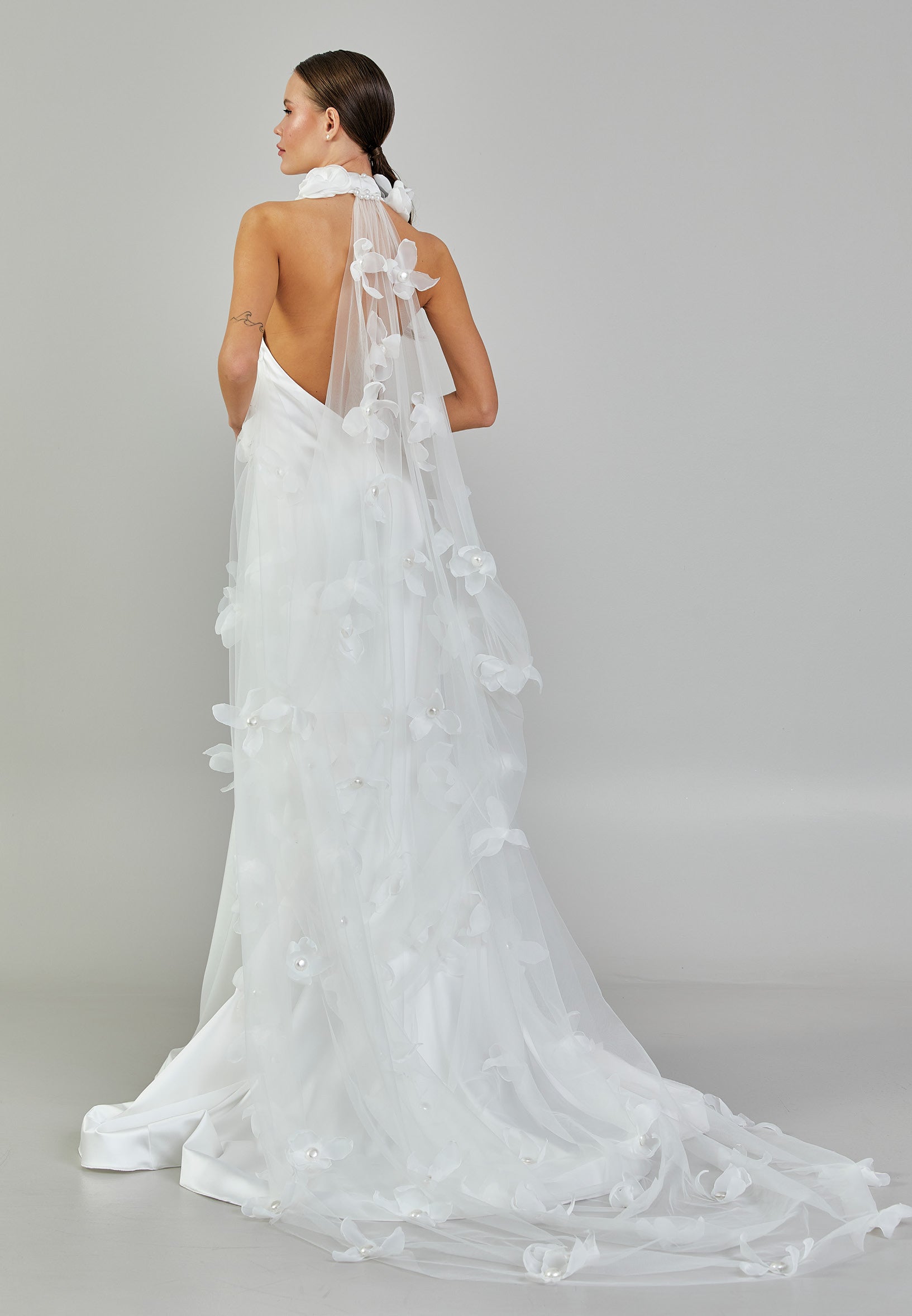 Sleeveless Maxi Satin Regular Wedding Dress sodmodel-3 - Wedding Dress - Istanbul Fashion Center