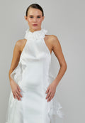 Sleeveless Maxi Satin Regular Wedding Dress sodmodel-3 - Wedding Dress - Istanbul Fashion Center