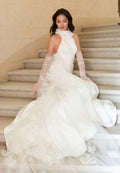Sleeveless Maxi Satin Regular Wedding Dress sodmodel-3 - Wedding Dress - Istanbul Fashion Center