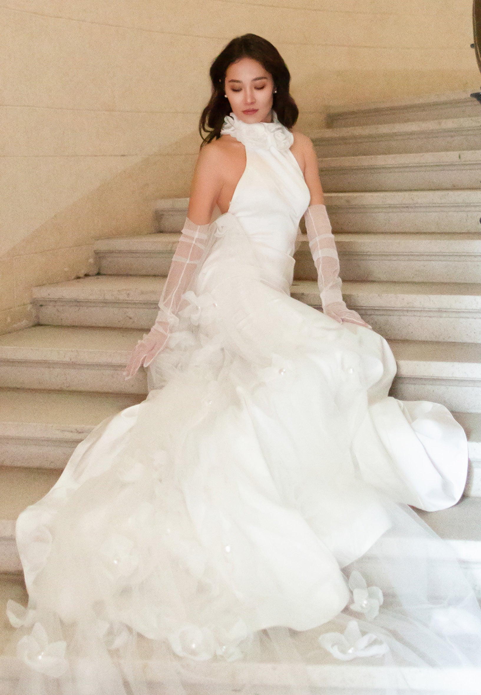 Sleeveless Maxi Satin Regular Wedding Dress sodmodel-3 - Wedding Dress - Istanbul Fashion Center