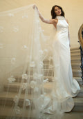 Sleeveless Maxi Satin Regular Wedding Dress sodmodel-3 - Wedding Dress - Istanbul Fashion Center