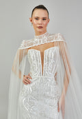 Sleeveless Maxi Sequin Regular Wedding Dress abbab218u - Wedding Dress - Istanbul Fashion Center