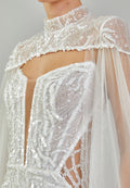 Sleeveless Maxi Sequin Regular Wedding Dress abbab218u - Wedding Dress - Istanbul Fashion Center