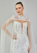Sleeveless Maxi Sequin Regular Wedding Dress abbab218u - Wedding Dress - Istanbul Fashion Center