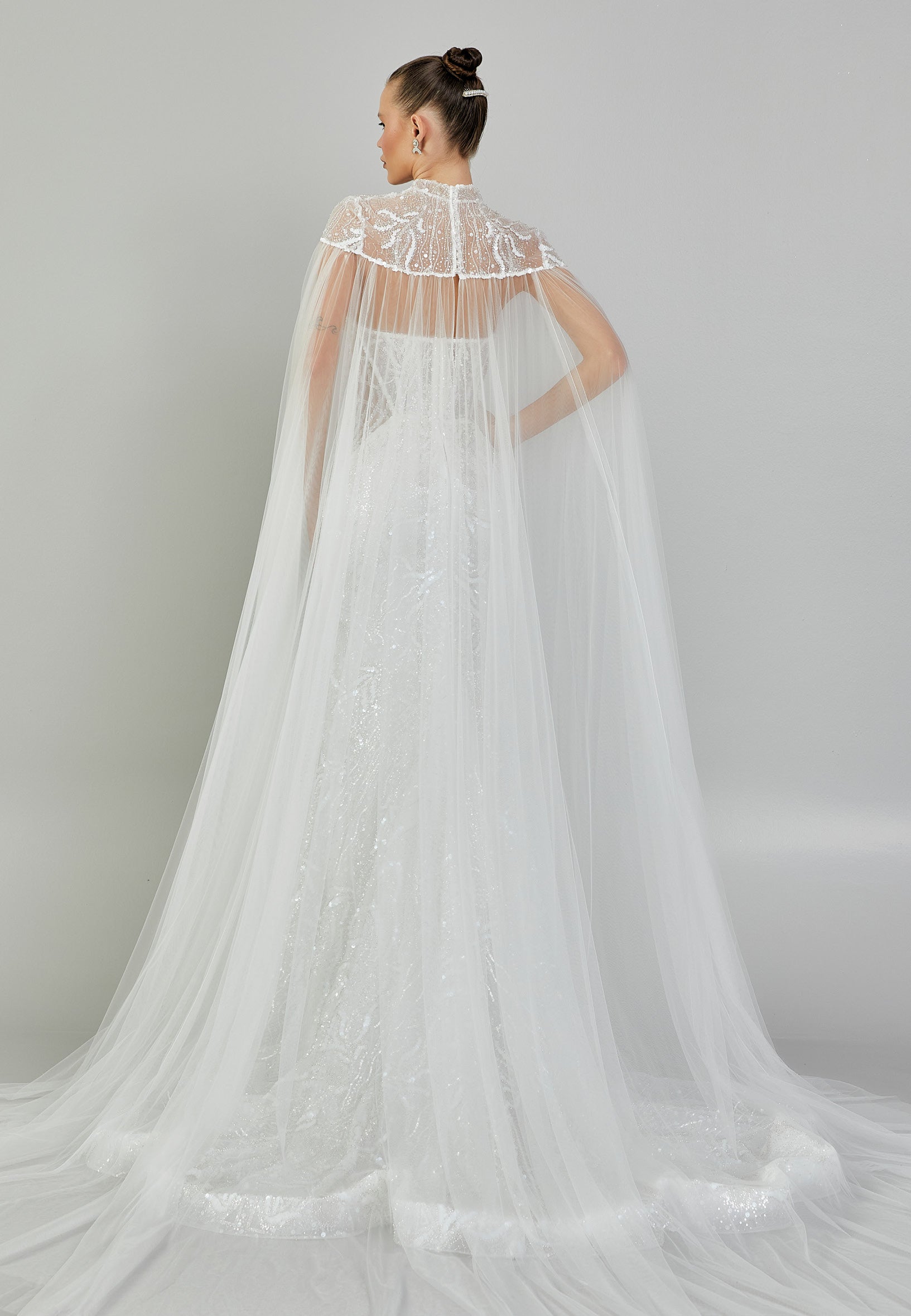 Sleeveless Maxi Sequin Regular Wedding Dress abbab218u - Wedding Dress - Istanbul Fashion Center