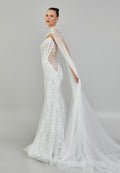 Sleeveless Maxi Sequin Regular Wedding Dress abbab218u - Wedding Dress - Istanbul Fashion Center