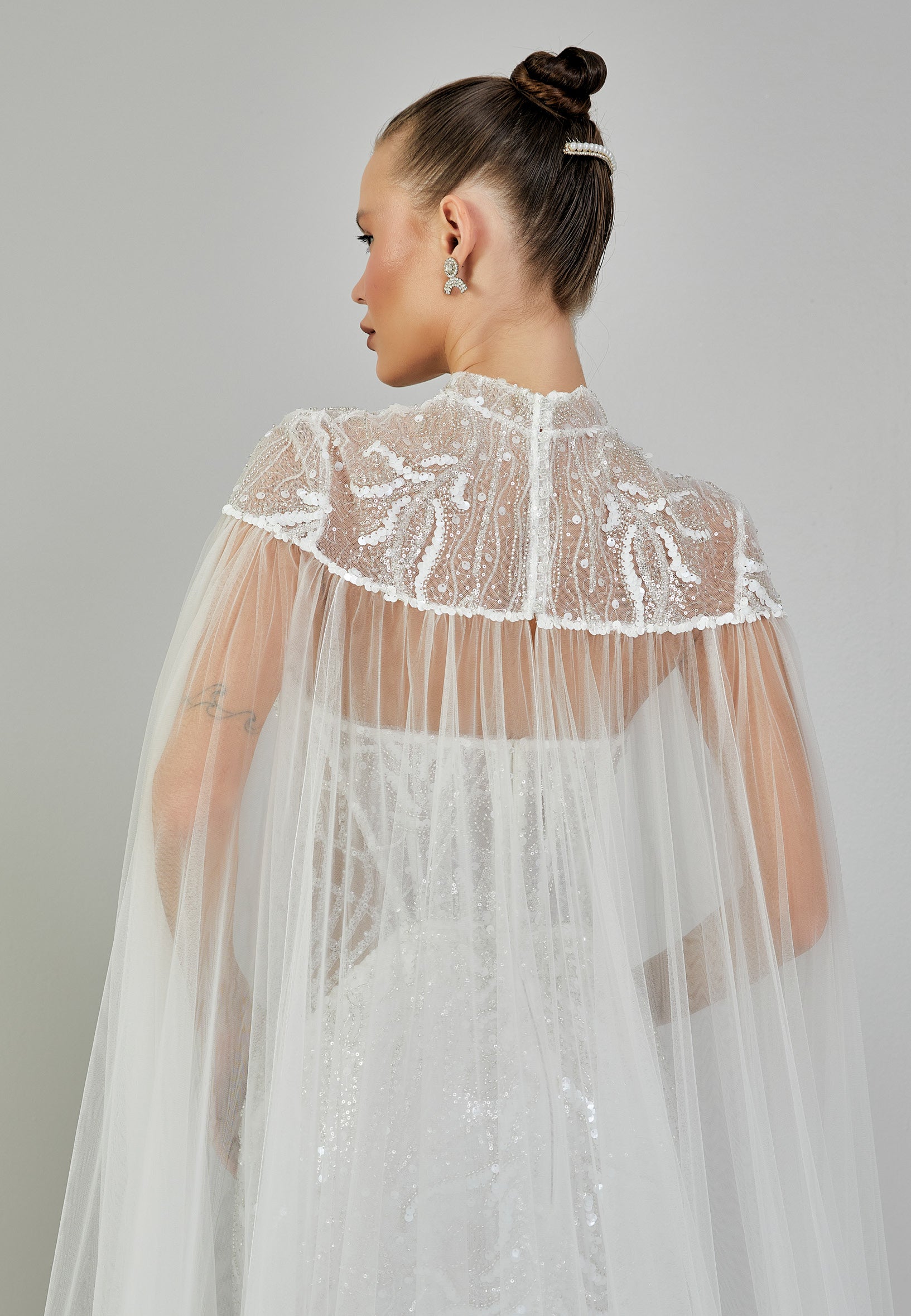 Sleeveless Maxi Sequin Regular Wedding Dress abbab218u - Wedding Dress - Istanbul Fashion Center