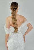 Off Shoulder Maxi Tulle Regular Wedding Dress jmrj512 - Wedding Dress - Istanbul Fashion Center