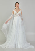 Sleeveless Maxi Lace Regular Wedding Dress asd4028 - Wedding Dress - Istanbul Fashion Center