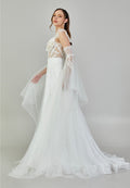 Sleeveless Maxi Lace Regular Wedding Dress asd4028 - Wedding Dress - Istanbul Fashion Center