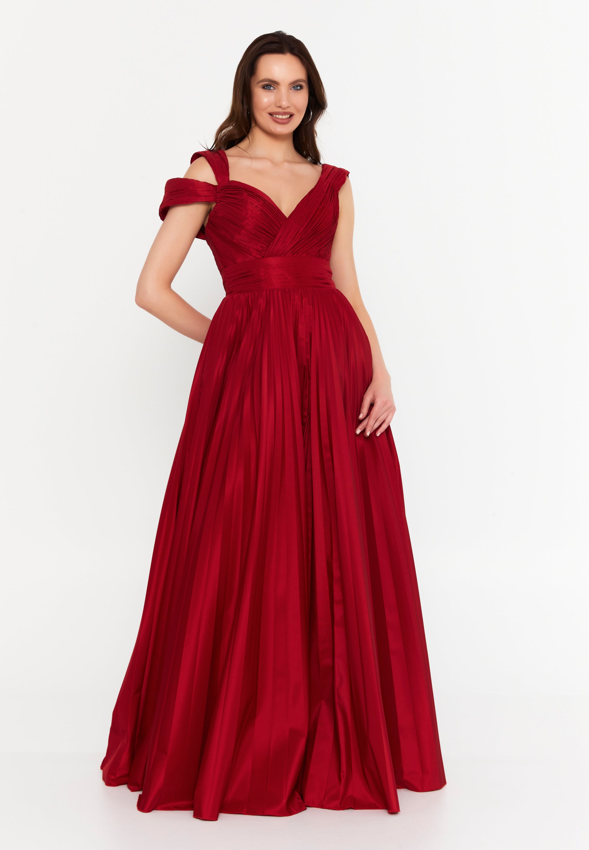 Sleeveless Maxi Polyester A - Line Regular Prom Dress aln1845 - Prom Dress - Istanbul Fashion Center