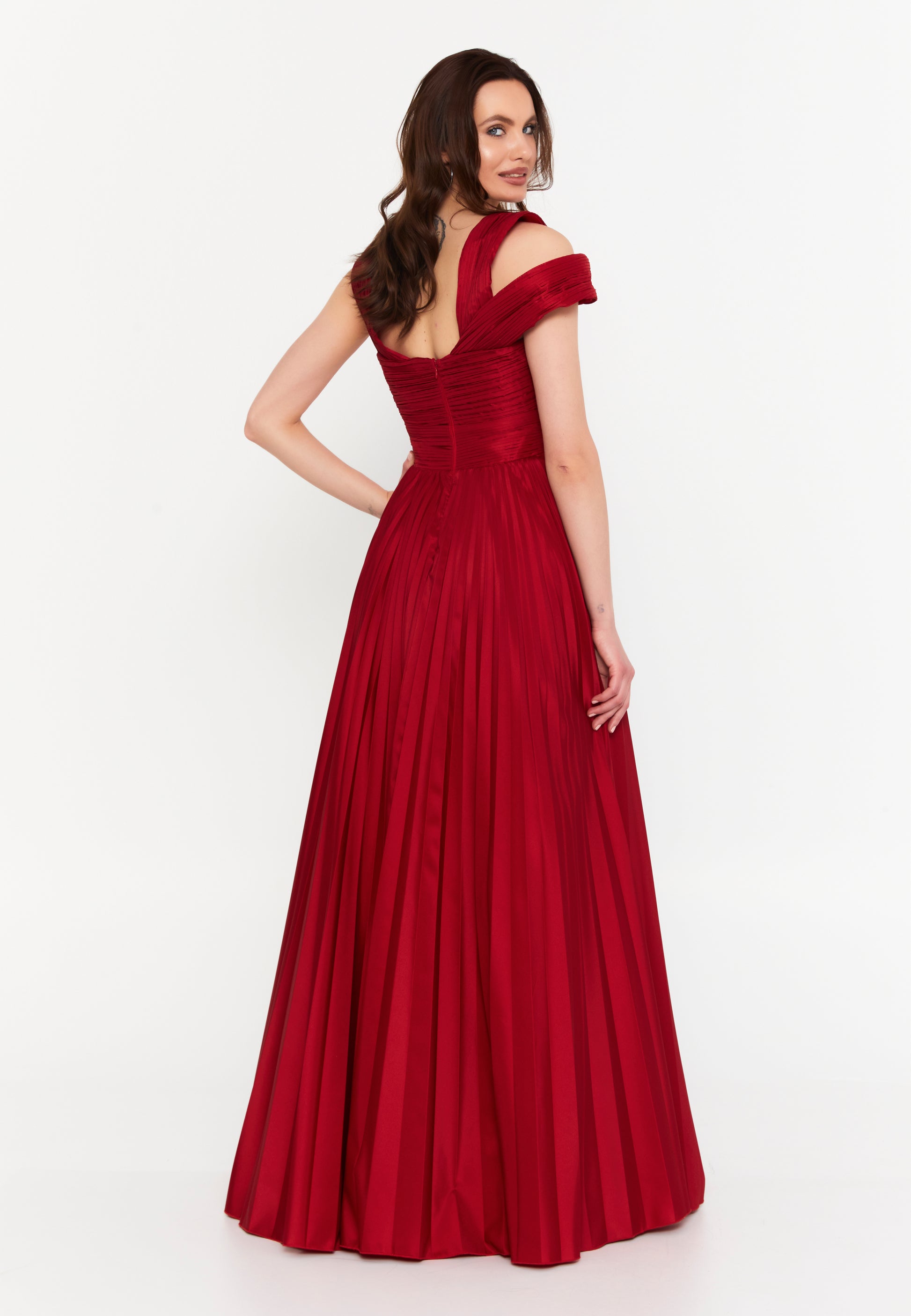 Sleeveless Maxi Polyester A - Line Regular Prom Dress aln1845 - Prom Dress - Istanbul Fashion Center