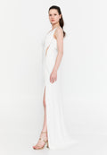 One Shoulder Maxi Viscose Column Regular Evening Dress aln1820 - Evening Dress - Istanbul Fashion Center