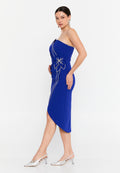 Strapless Mini Viscose Column Regular Evening Dress aln1811 - Evening Dress - Istanbul Fashion Center