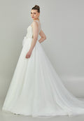 Sleeveless Maxi Tulle Regular Wedding Dress aan4003 - Wedding Dress - Istanbul Fashion Center