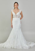 Sleeveless Maxi Lace Regular Wedding Dress asd4015 - Wedding Dress - Istanbul Fashion Center