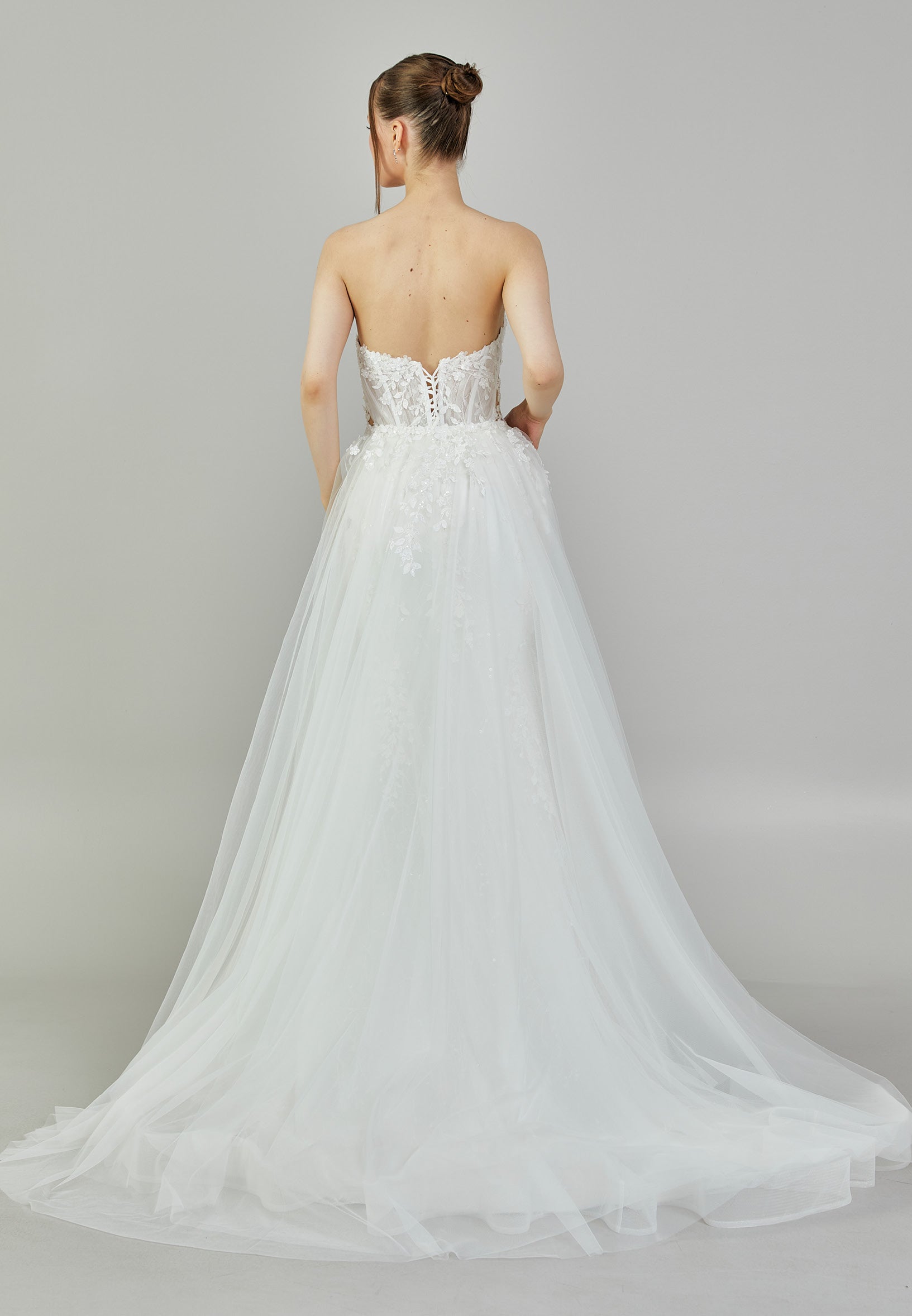 Strapless Maxi Tulle Regular Wedding Dress asd4024 - Wedding Dress - Istanbul Fashion Center