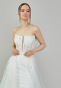 Strapless Maxi Tulle Regular Wedding Dress asd4024 - Wedding Dress - Istanbul Fashion Center