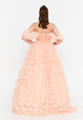 Off Shoulder Maxi Tulle A - Line Regular Prom Dress ivo24611 - Prom Dress - Istanbul Fashion Center