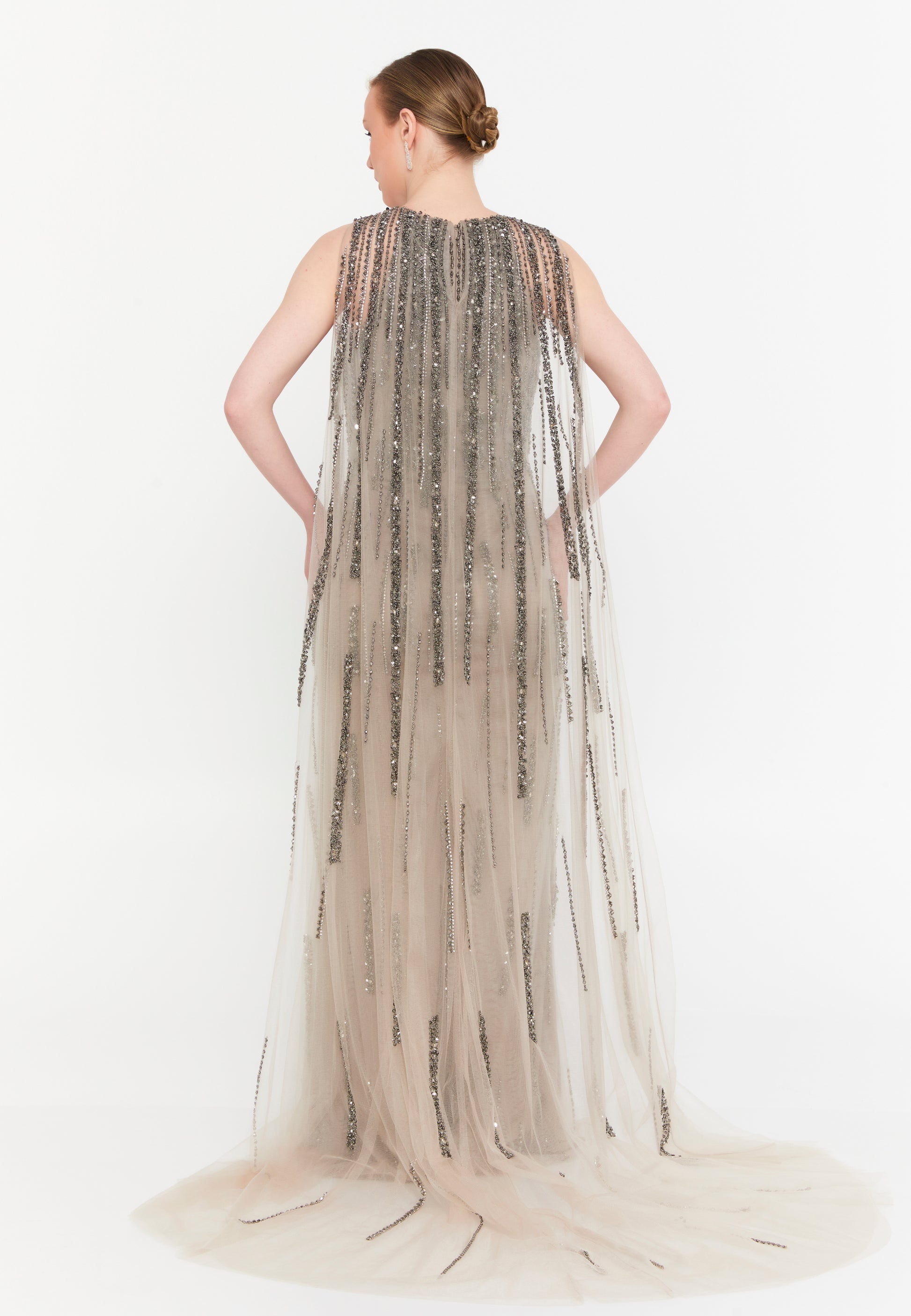 Sleeveless Maxi Tulle Mermaid Regular Prom Dress mti1301 - Prom Dress - Istanbul Fashion Center