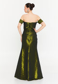 Off Shoulder Maxi Polyester Mermaid Regular Prom Dress ely2068 - Prom Dress - Istanbul Fashion Center