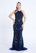 Sleeveless Maxi Tulle Mermaid Regular Wedding Guest Dress mti1407 - Wedding Guest Dress - Istanbul Fashion Center