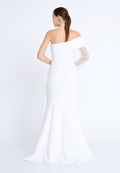 One Shoulder Maxi Viscose Mermaid Regular Wedding Guest Dress aln1897 - Wedding Guest Dress - Istanbul Fashion Center