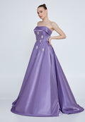 Strapless Maxi Polyester A - Line Regular Prom Dress ins3117 - Prom Dress - Istanbul Fashion Center