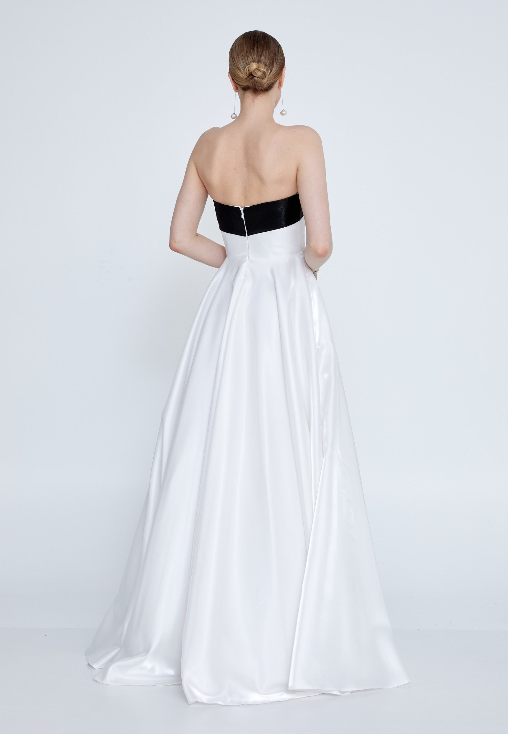 Strapless Maxi Polyester A - Line Regular Prom Dress ins3117 - Prom Dress - Istanbul Fashion Center