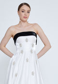 Strapless Maxi Polyester A - Line Regular Prom Dress ins3117 - Prom Dress - Istanbul Fashion Center