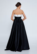 Strapless Maxi Polyester A - Line Regular Prom Dress ins3117 - Prom Dress - Istanbul Fashion Center