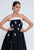 Strapless Maxi Polyester A - Line Regular Prom Dress ins3117 - Prom Dress - Istanbul Fashion Center